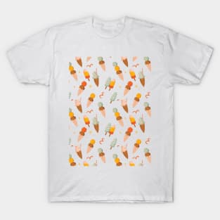 Ice cream Pattern in Vintage Colors T-Shirt